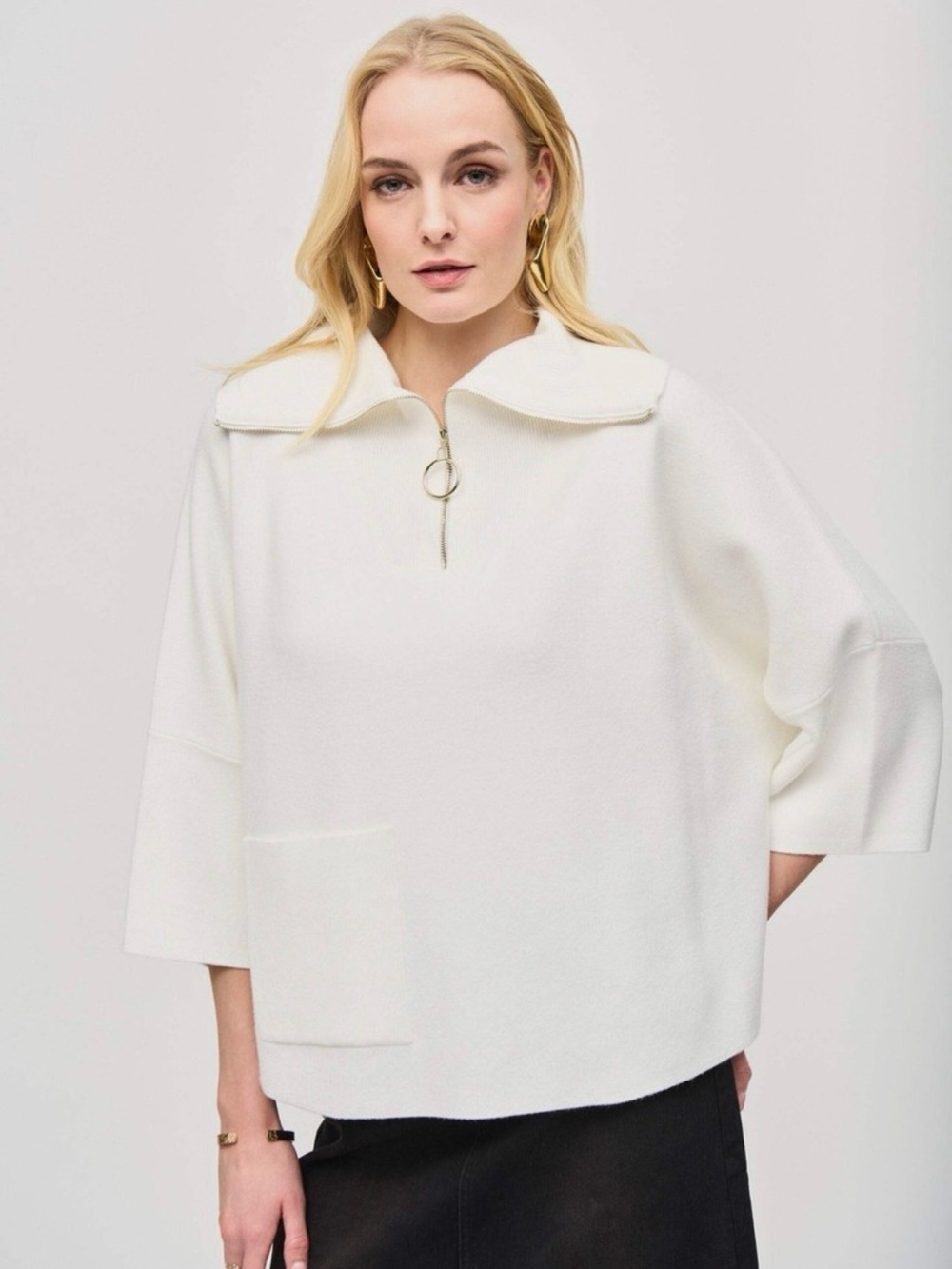 Joseph Ribkoff cream raglan sleeve sweater